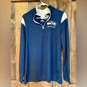 Nike Navy and White Seahawks Quarter-Zip